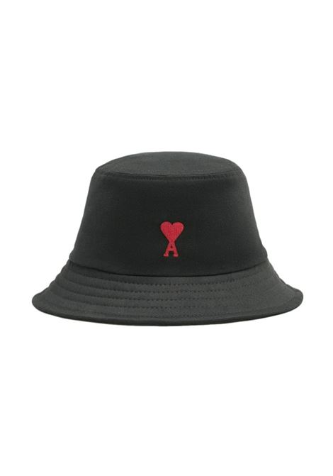 Cappello bucket con ricamo in nero di AMI Paris - uomo AMI PARIS | UHA246AW0041001